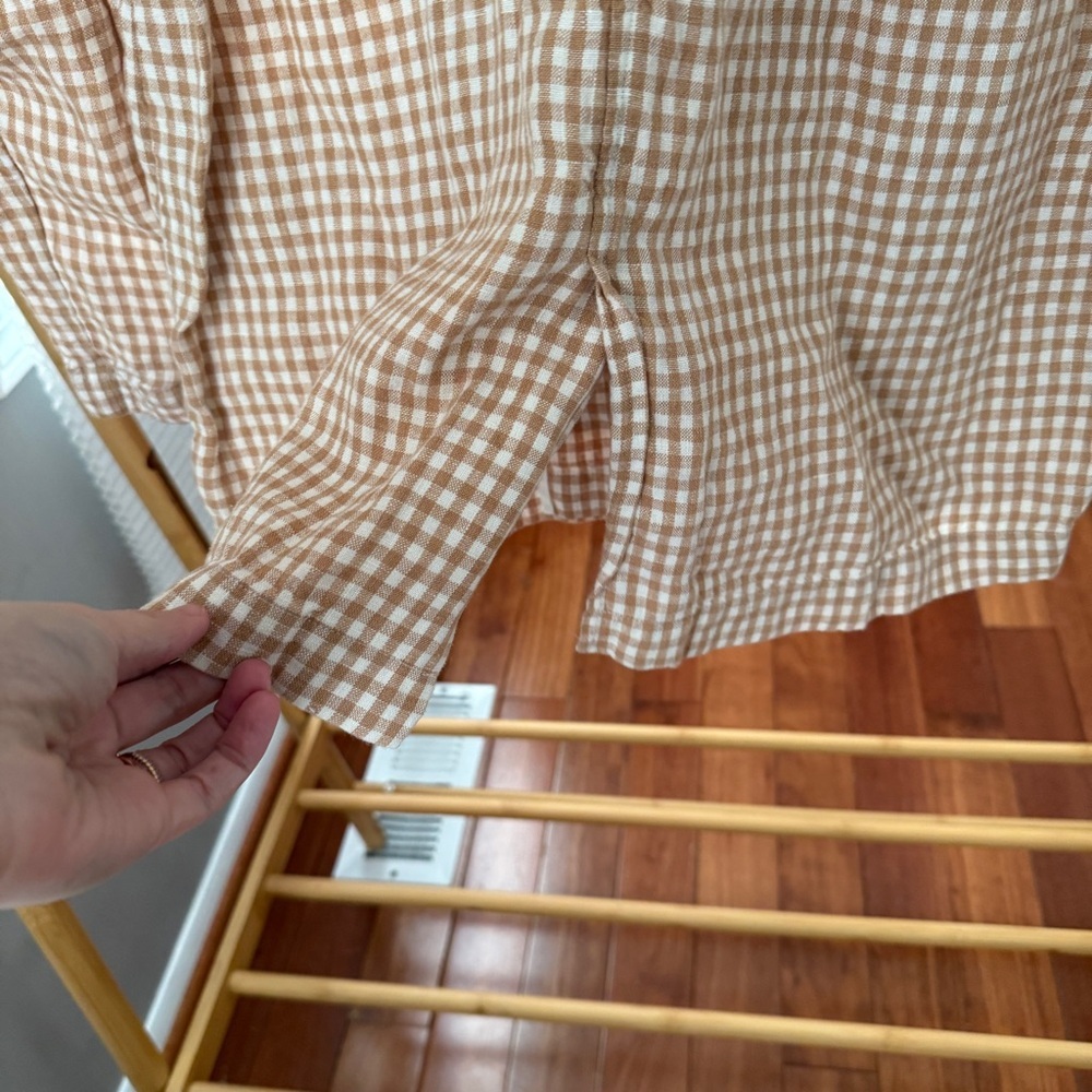 Madewell linen Dorset Blazer in Gingham check - Picture 8 of 9